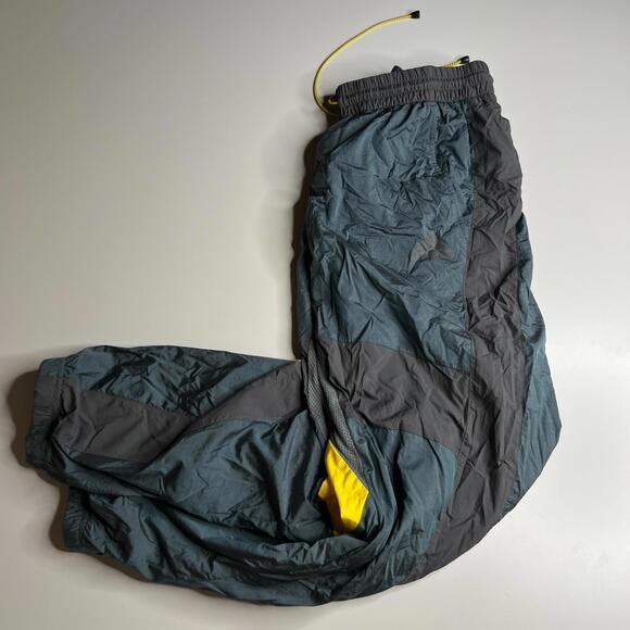 Adidas Originals Track Pants Windbreaker GM6509 Gray Yellow Retro Joggers Lined - Picture 1 of 8